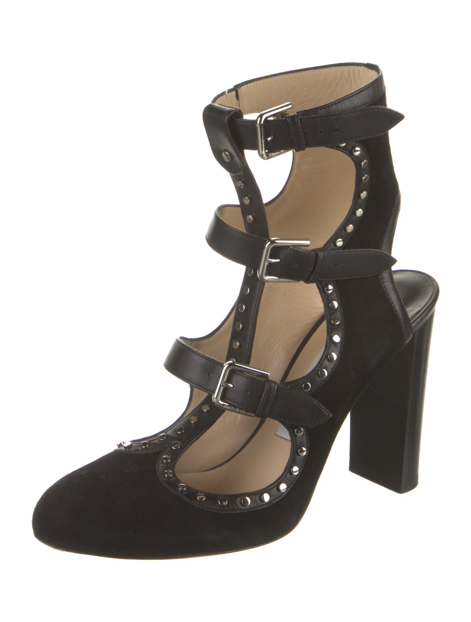 Jimmy Choo Suede Studded Accents Slingback Pumps