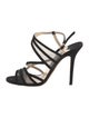 Jimmy Choo Suede Mesh Accents Slingback Sandals