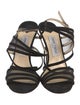 Jimmy Choo Suede Mesh Accents Slingback Sandals