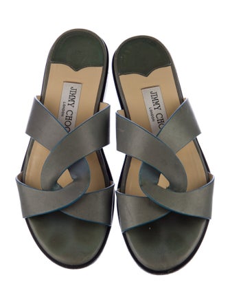 Jimmy Choo Leather Slides