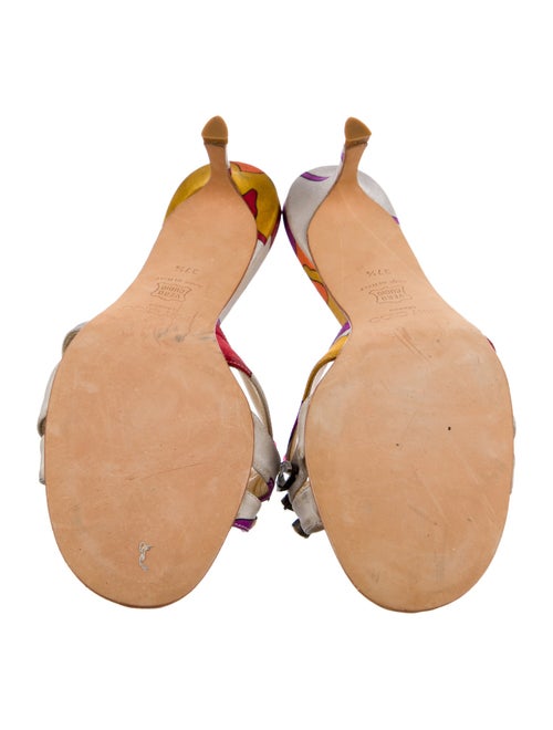 Jimmy Choo Satin Printed Slides