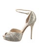 Jimmy Choo Glitter Glitter Accents D'Orsay Pumps