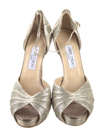 Jimmy Choo Glitter Glitter Accents D'Orsay Pumps