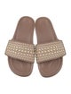 Jimmy Choo Faux Pearl Accents Leather Slides