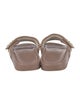 Jimmy Choo Faux Pearl Accents Leather Slides