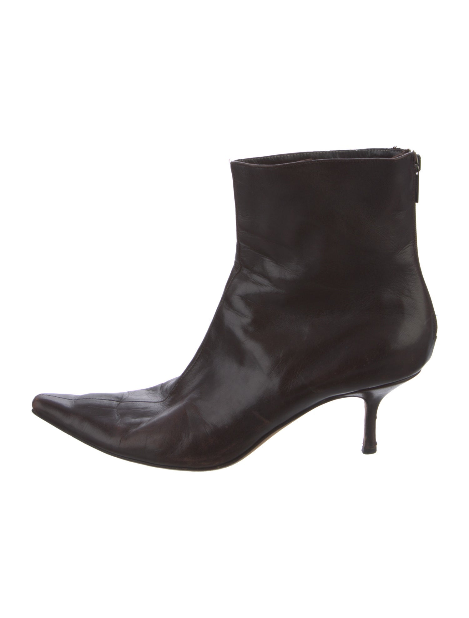 Jimmy Choo Leather Embroidered Accent Boots