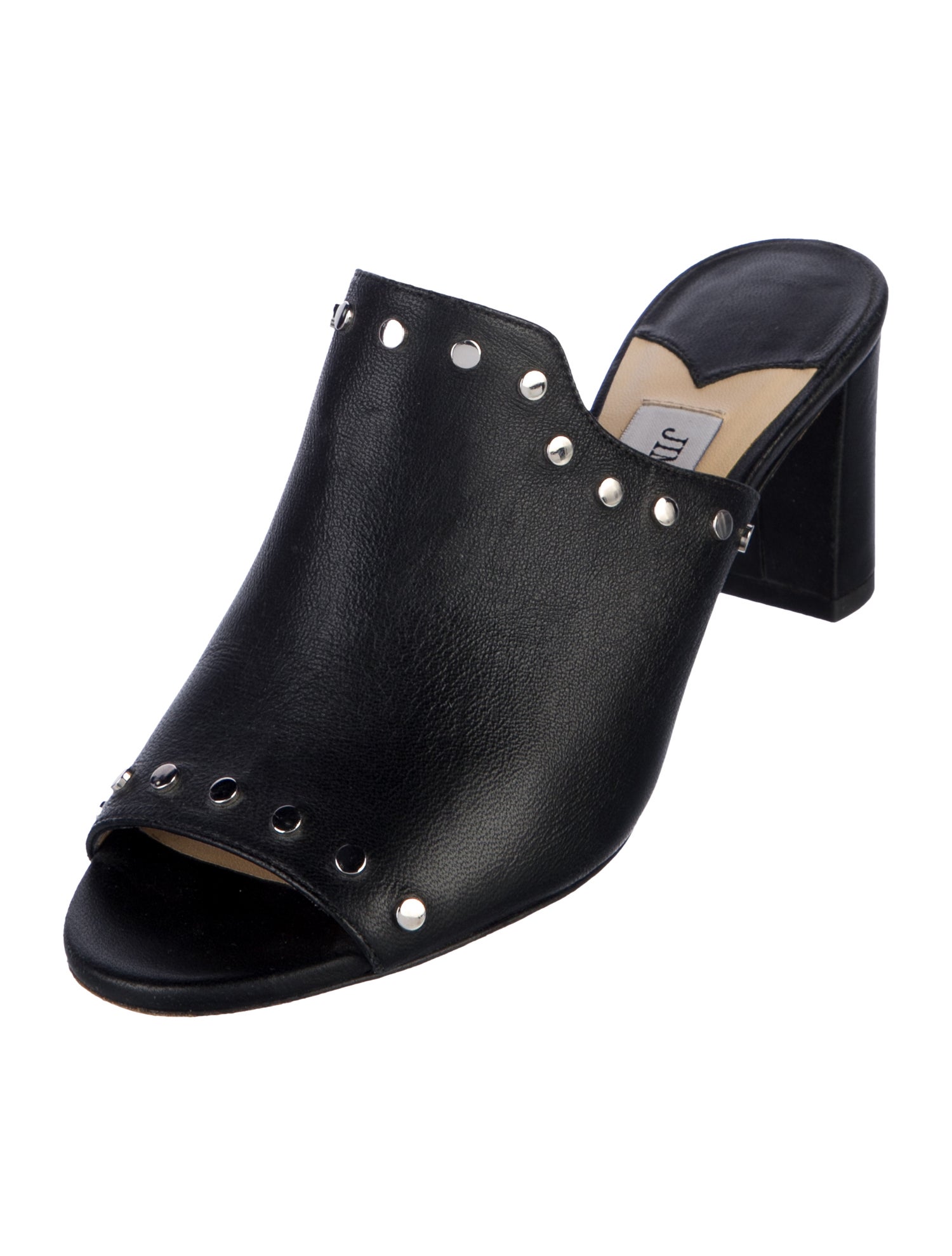 Jimmy Choo Leather Studded Accents Slides