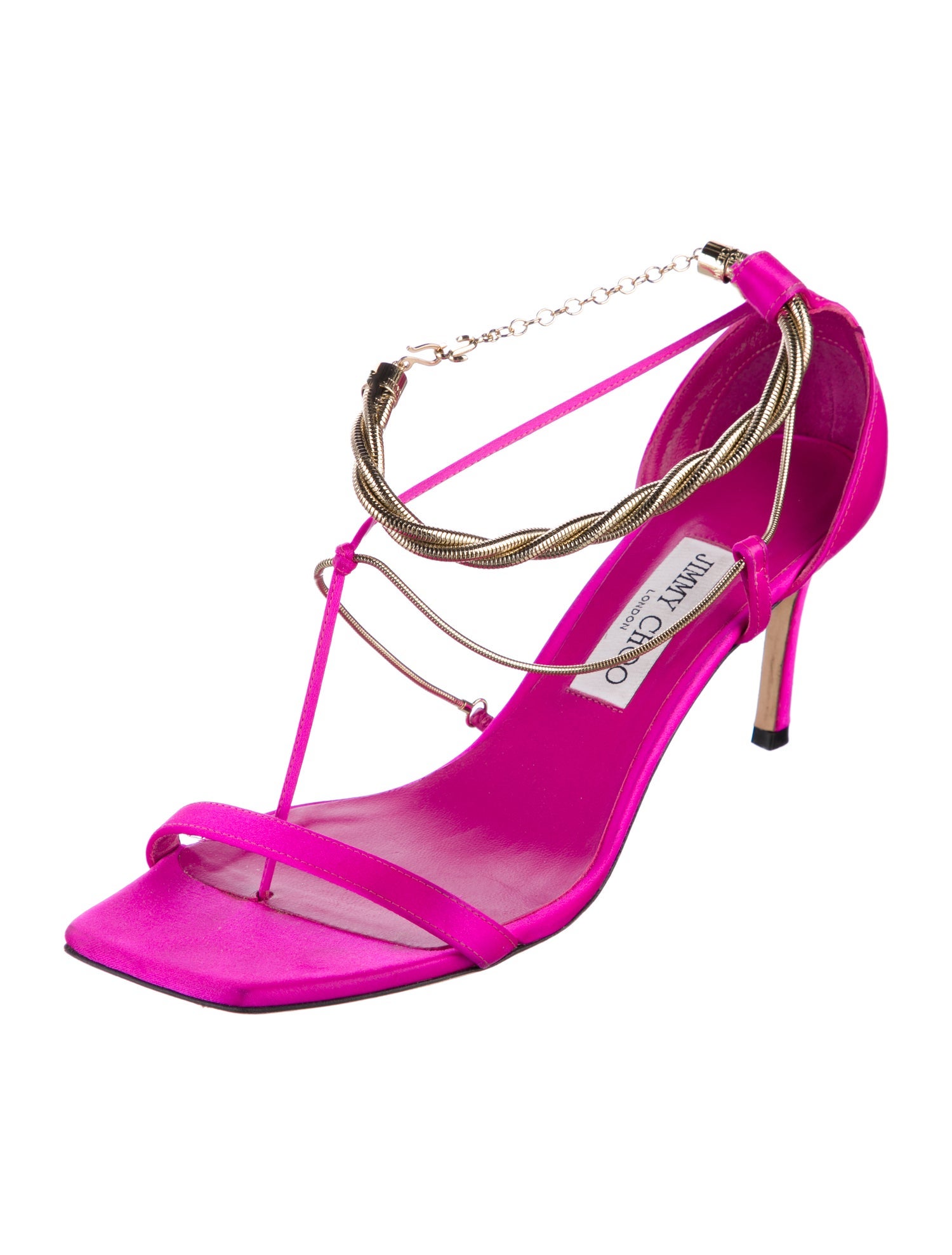 Jimmy Choo Satin T-Strap Pumps