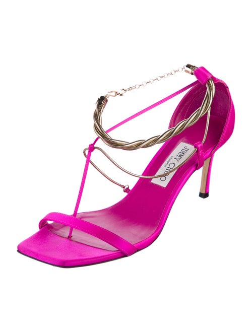 Jimmy Choo Satin T-Strap Pumps