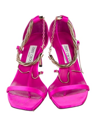 Jimmy Choo Satin T-Strap Pumps