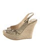 Jimmy Choo Leather Animal Print Espadrilles