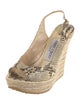 Jimmy Choo Leather Animal Print Espadrilles
