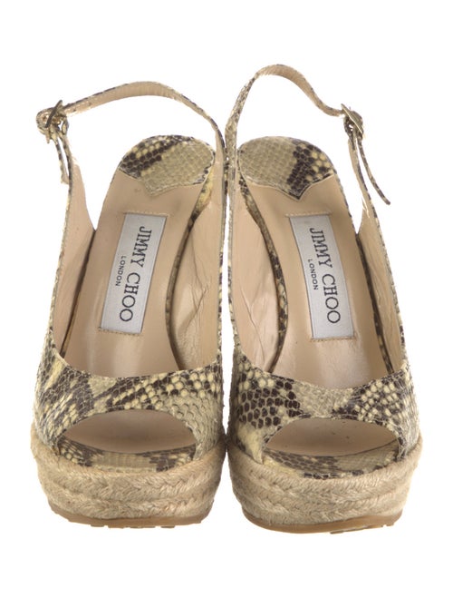 Jimmy Choo Leather Animal Print Espadrilles