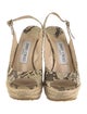 Jimmy Choo Leather Animal Print Espadrilles