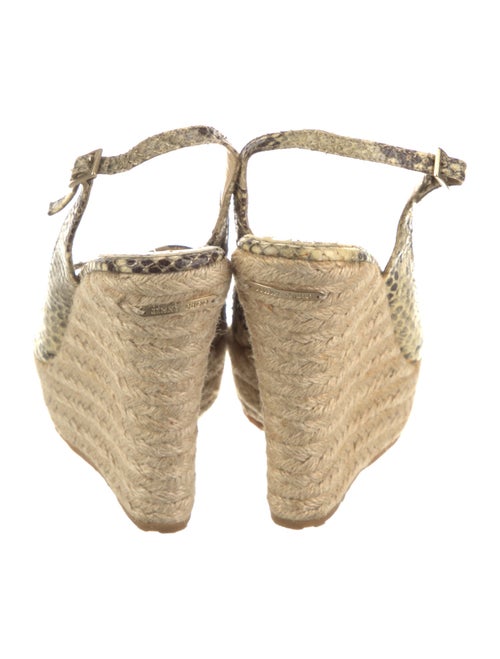 Jimmy Choo Leather Animal Print Espadrilles