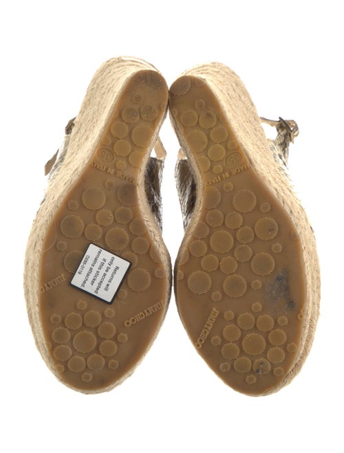 Jimmy Choo Leather Animal Print Espadrilles