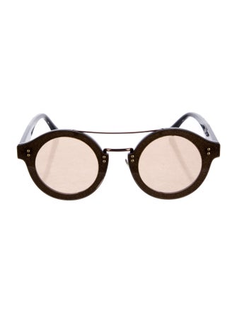 Jimmy Choo Round Mirrored Sunglasses