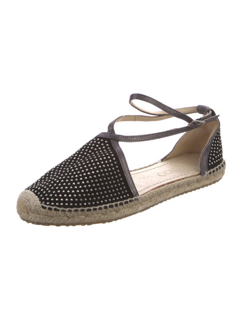 Jimmy Choo Suede Studded Accents Espadrilles