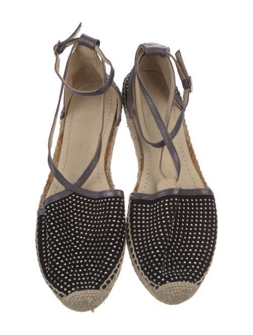 Jimmy Choo Suede Studded Accents Espadrilles