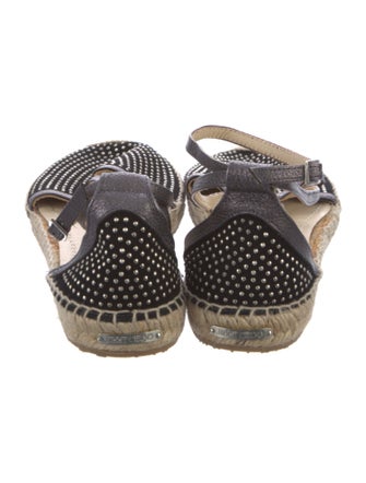 Jimmy Choo Suede Studded Accents Espadrilles