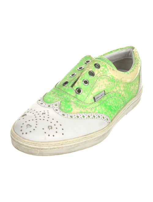 Jimmy Choo Leather Printed Sneakers