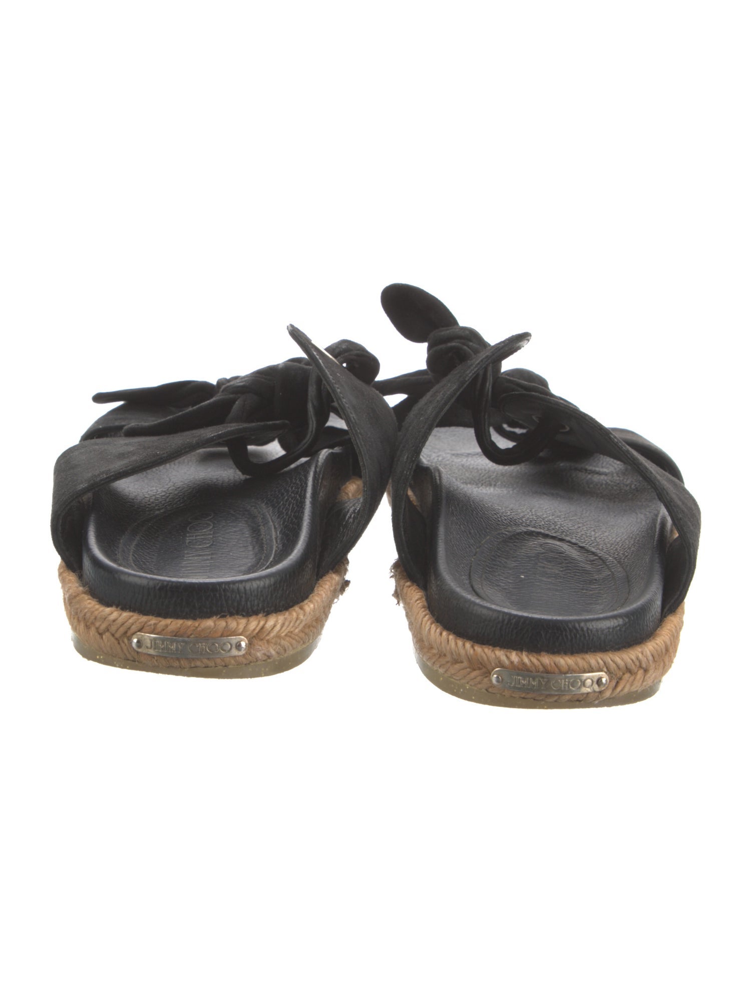 Jimmy Choo Suede Bow Accents Espadrilles