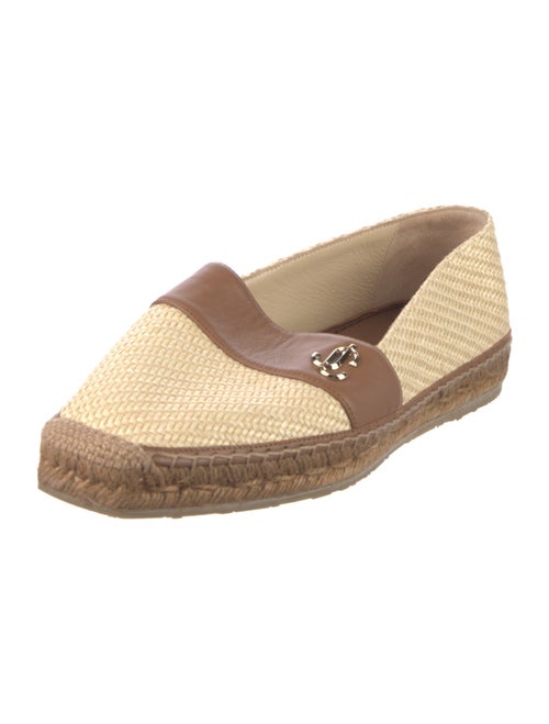 Jimmy Choo Straw Colorblock Pattern Espadrilles