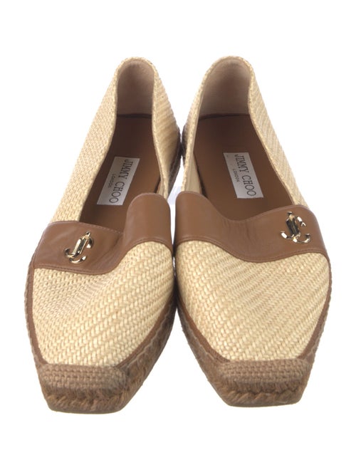Jimmy Choo Straw Colorblock Pattern Espadrilles