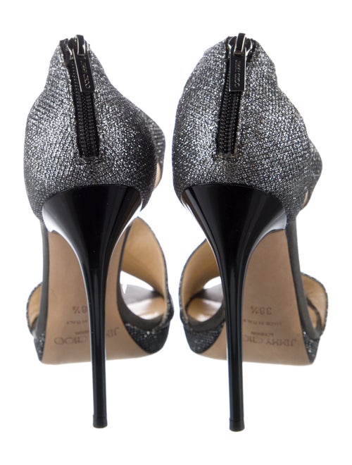 Jimmy Choo Glitter T-Strap Sandals