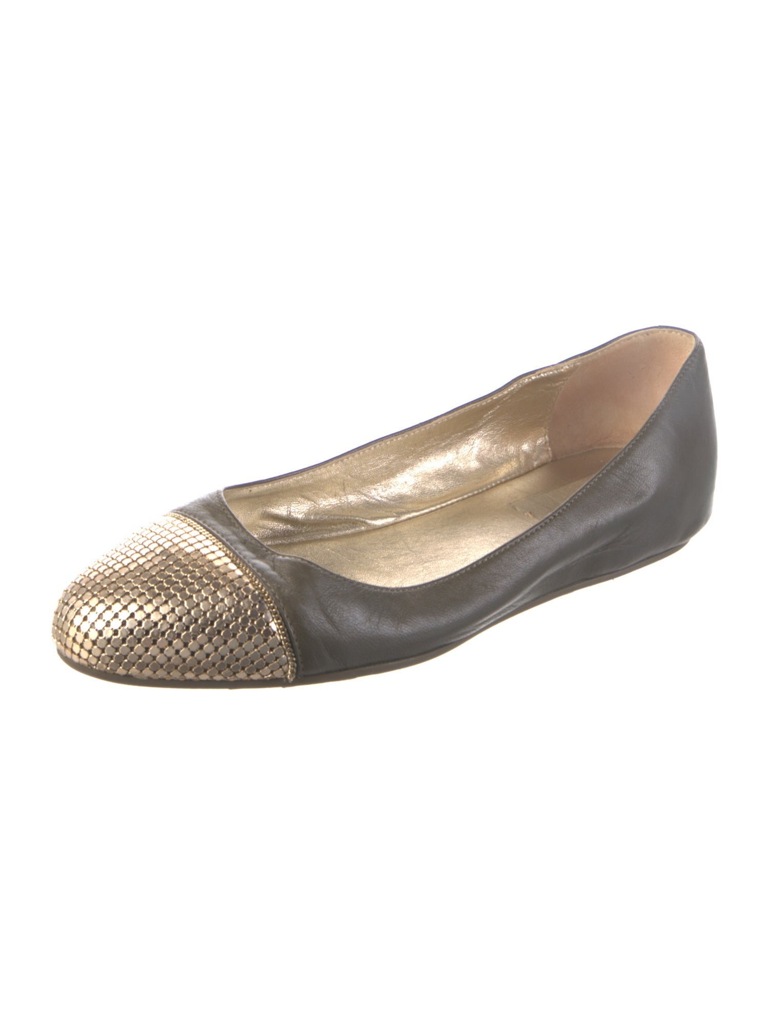 Jimmy Choo Leather Animal Print Ballet Flats