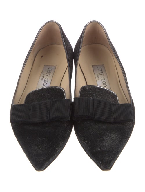 Jimmy Choo Velvet Bow Accents Flats