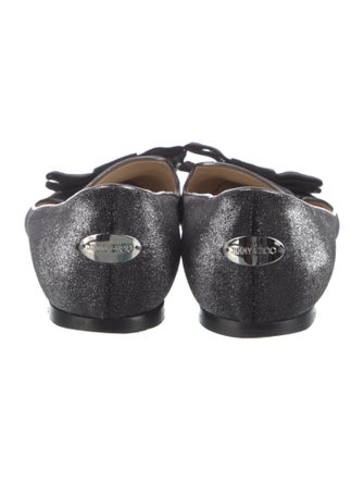 Jimmy Choo Velvet Bow Accents Flats