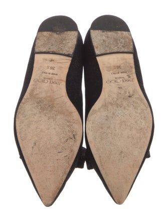 Jimmy Choo Velvet Bow Accents Flats