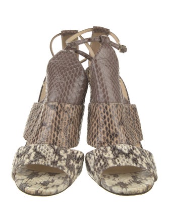 Jimmy Choo Snakeskin Animal Print Sandals