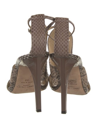 Jimmy Choo Snakeskin Animal Print Sandals