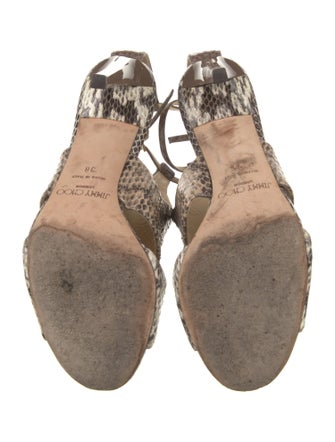 Jimmy Choo Snakeskin Animal Print Sandals