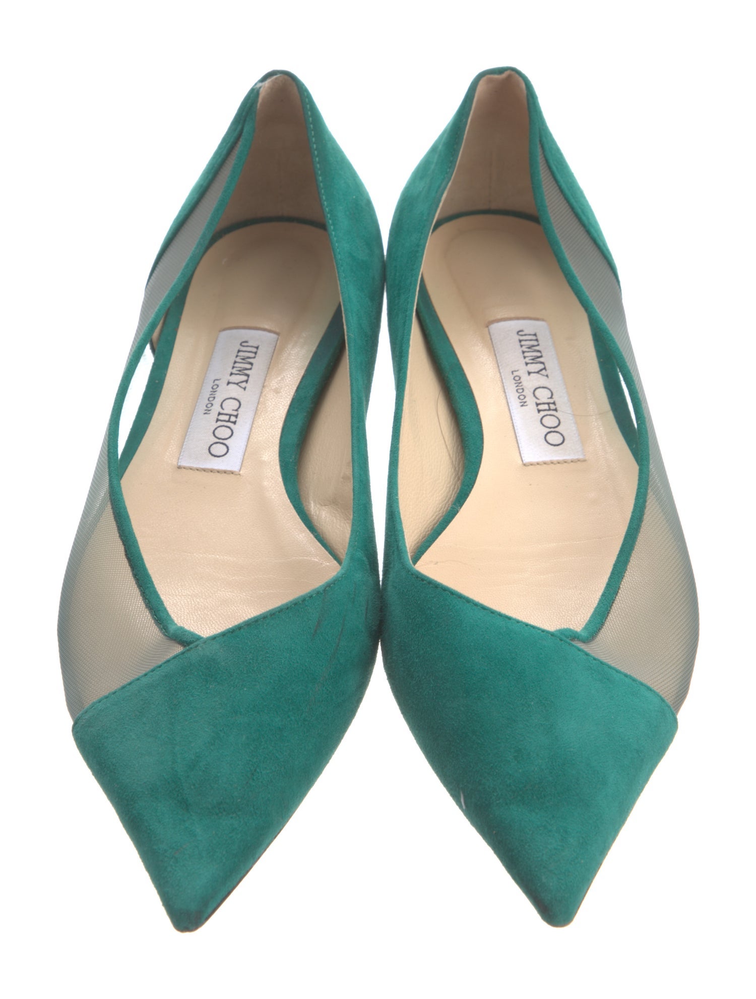 Jimmy Choo Suede Lace Pattern Flats