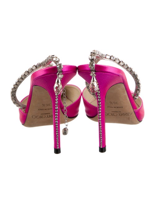 Jimmy Choo Satin Crystal Embellishments D'Orsay Pumps