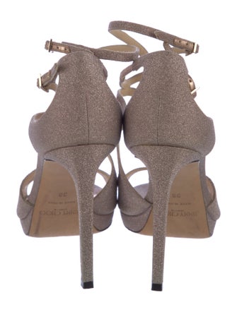 Jimmy Choo Glitter Glitter Accents Sandals