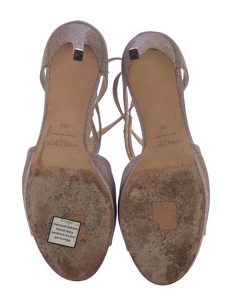 Jimmy Choo Glitter Glitter Accents Sandals