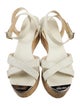 Jimmy Choo Leather Colorblock Pattern Sandals