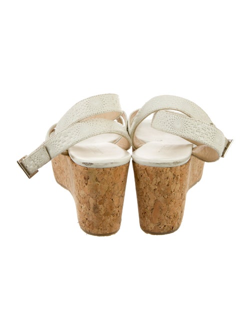 Jimmy Choo Leather Colorblock Pattern Sandals