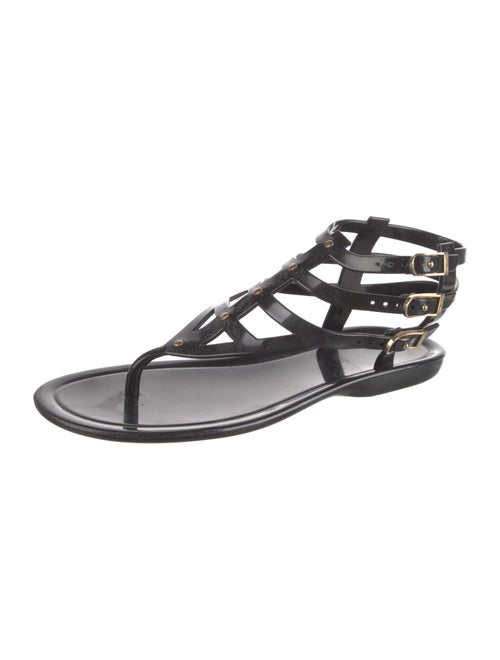 Jimmy Choo Rubber Studded Accents Gladiator Sandals