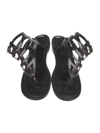 Jimmy Choo Rubber Studded Accents Gladiator Sandals