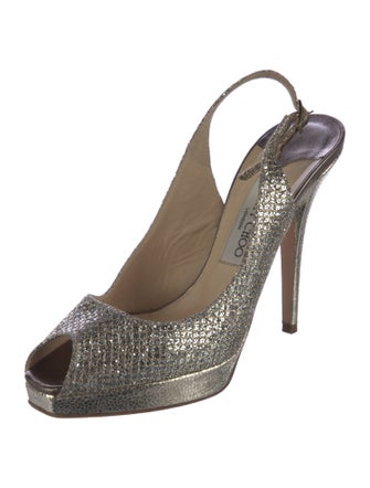 Jimmy Choo Glitter Slingback Pumps