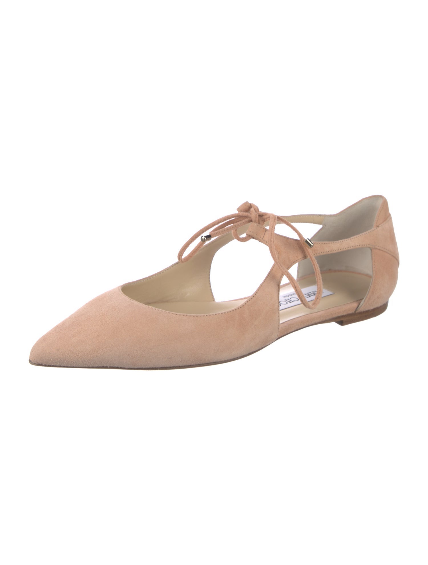 Jimmy Choo Suede Cutout Accent D'Orsay Flats
