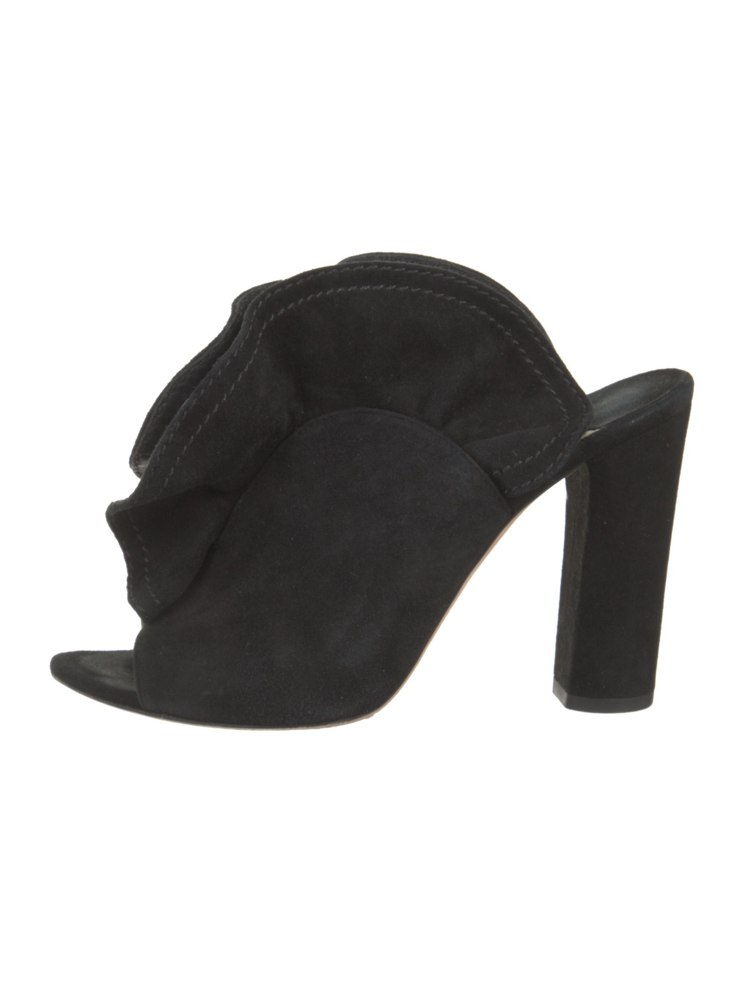 Jimmy Choo Suede Ruffle Embellishment Slingback Sandals