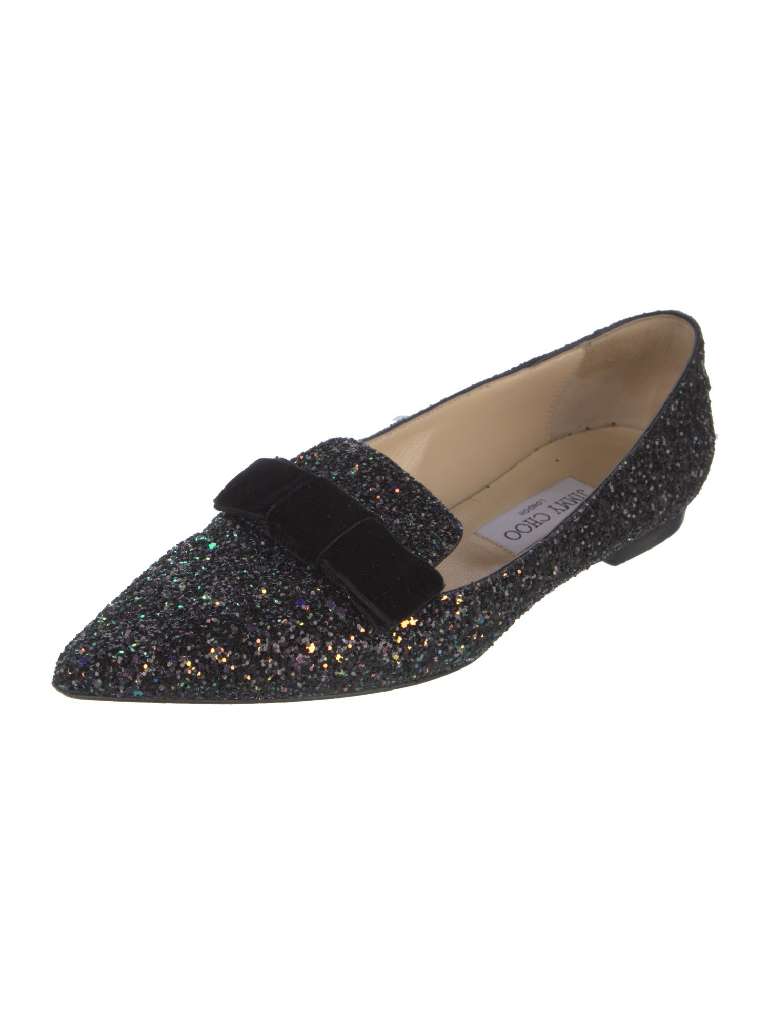Jimmy Choo Glitter Glitter Accents Loafers