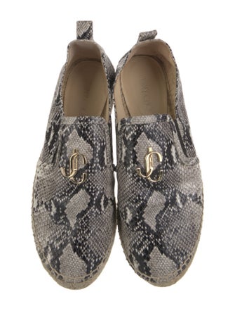Jimmy Choo Snakeskin Animal Print Espadrilles