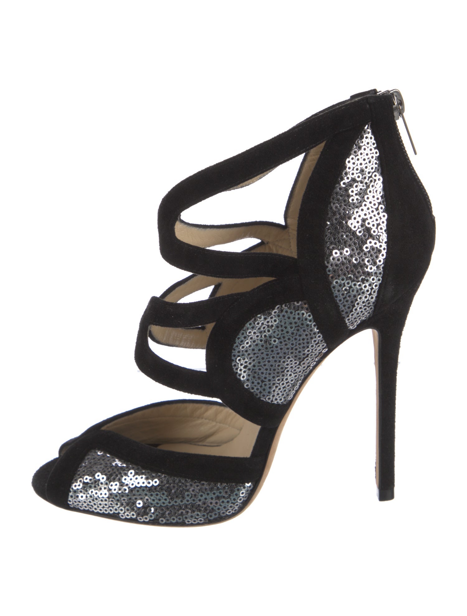 Jimmy Choo Suede Sequin Embellishments Pumps